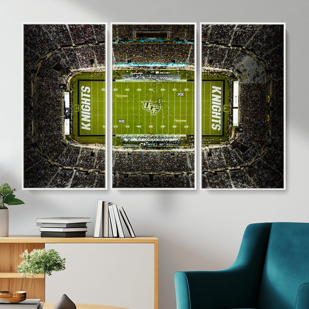 58050-MGV-CV-36X24 - UCF Knights Football Team Print - Orlando FBC Mortgage Stadium Wall Art, UCF Knights Canvas Print