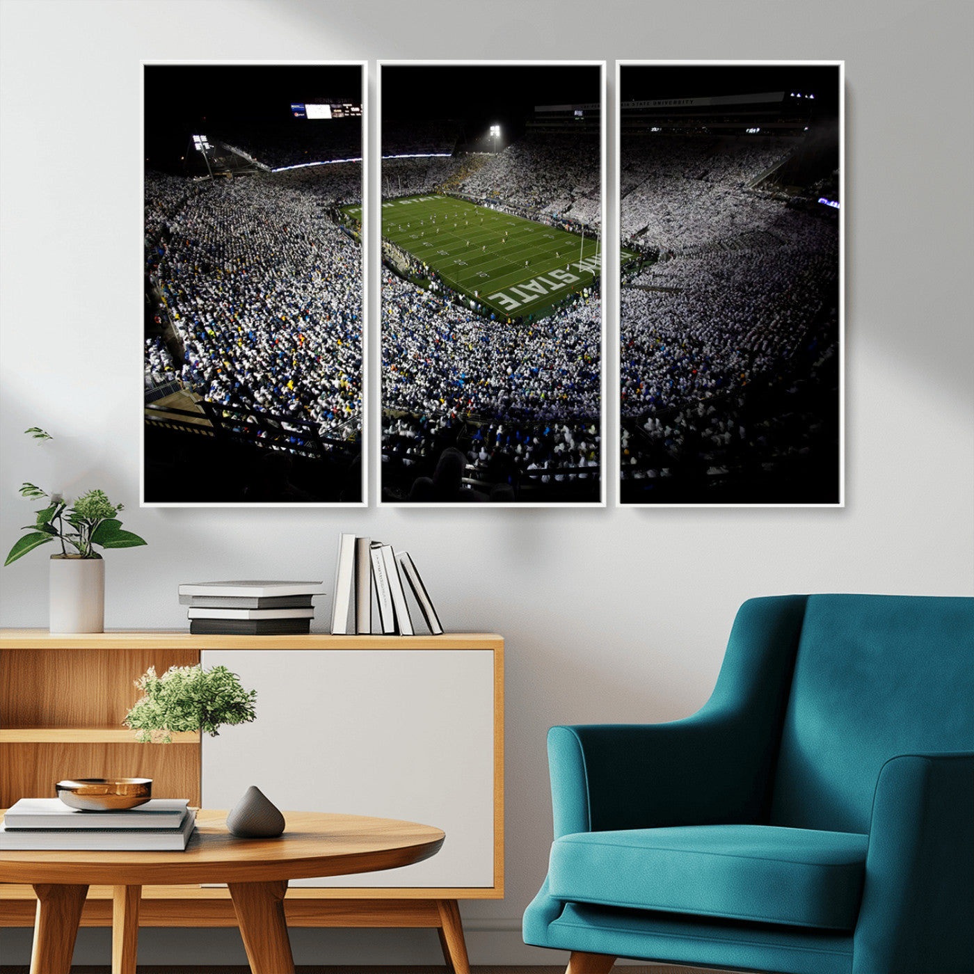 MGV-FC-48X32-3P - Penn State Football Stadium Wall Art - Beaver Stadium Canvas Print
