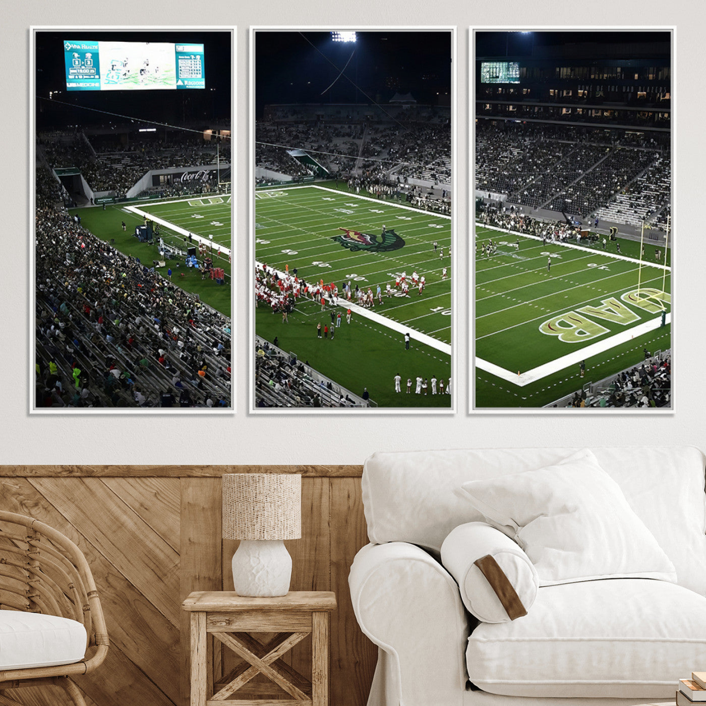 81740-MGV-CV-36X24-UAB Blazers Football Team Print - Birmingham Protective Stadium Wall Art Canvas Print