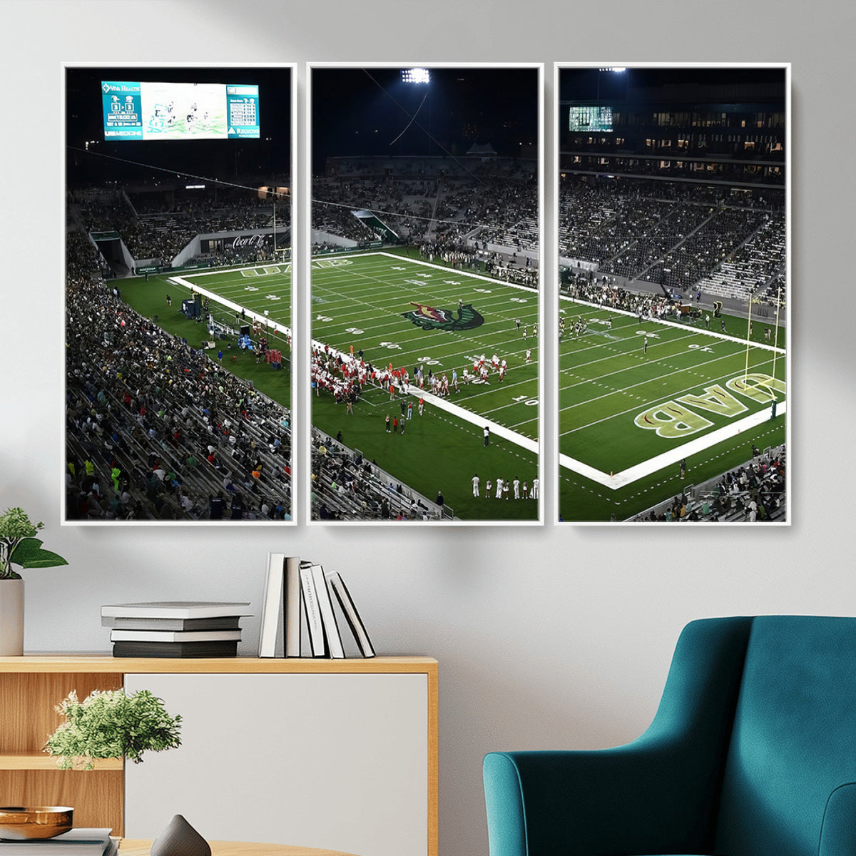 81740-MGV-CV-36X24 - UAB Blazers Football Team Print - Birmingham Protective Stadium Wall Art Canvas Print