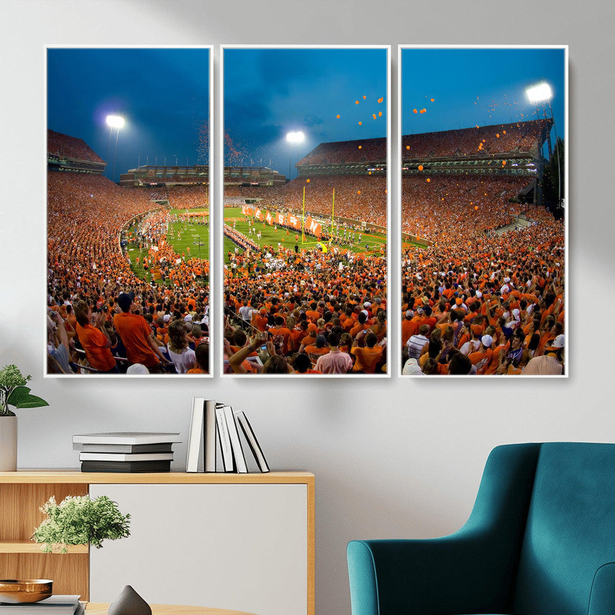 26196-MGV-CV-36X24 - Clemson University Tigers Football Team Print, Clemson