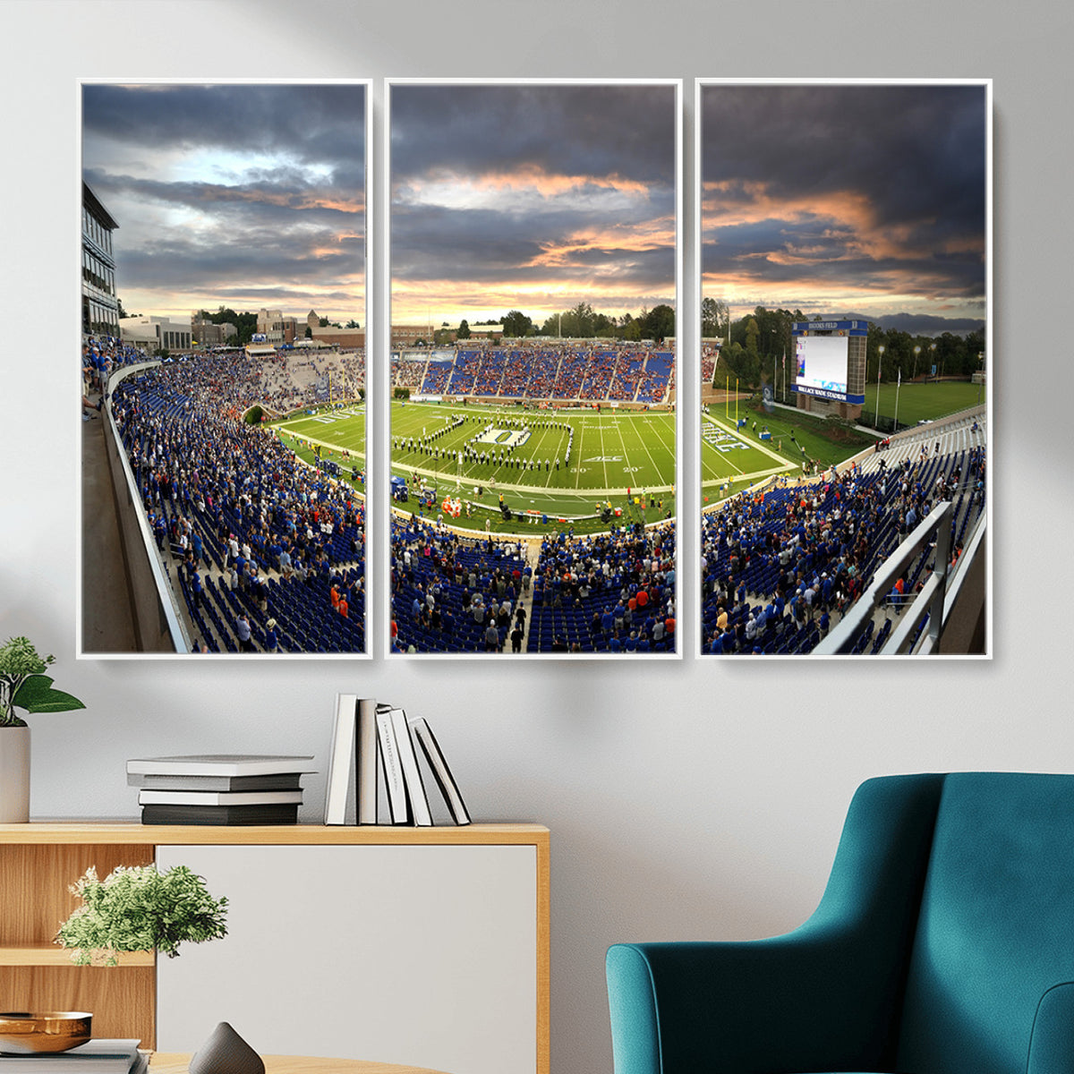 60433-MGV-CV-36X24 - Duke University Blue Devils Football Team Print, Durham