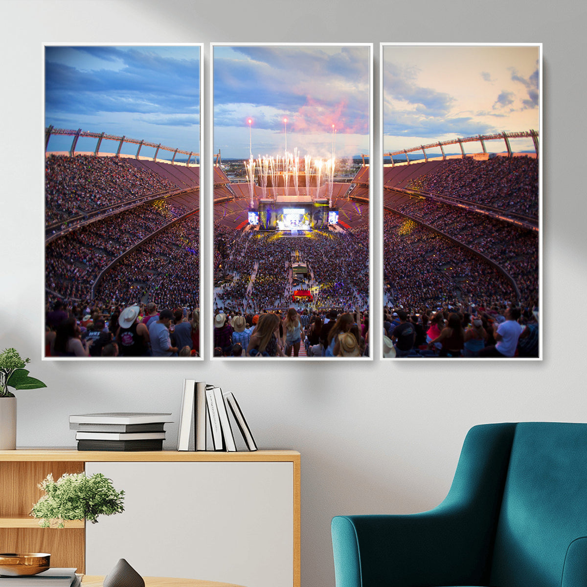 24689-MGV-CV-36X24 - Denver Broncos Football Team Print Canvas, Empower Field