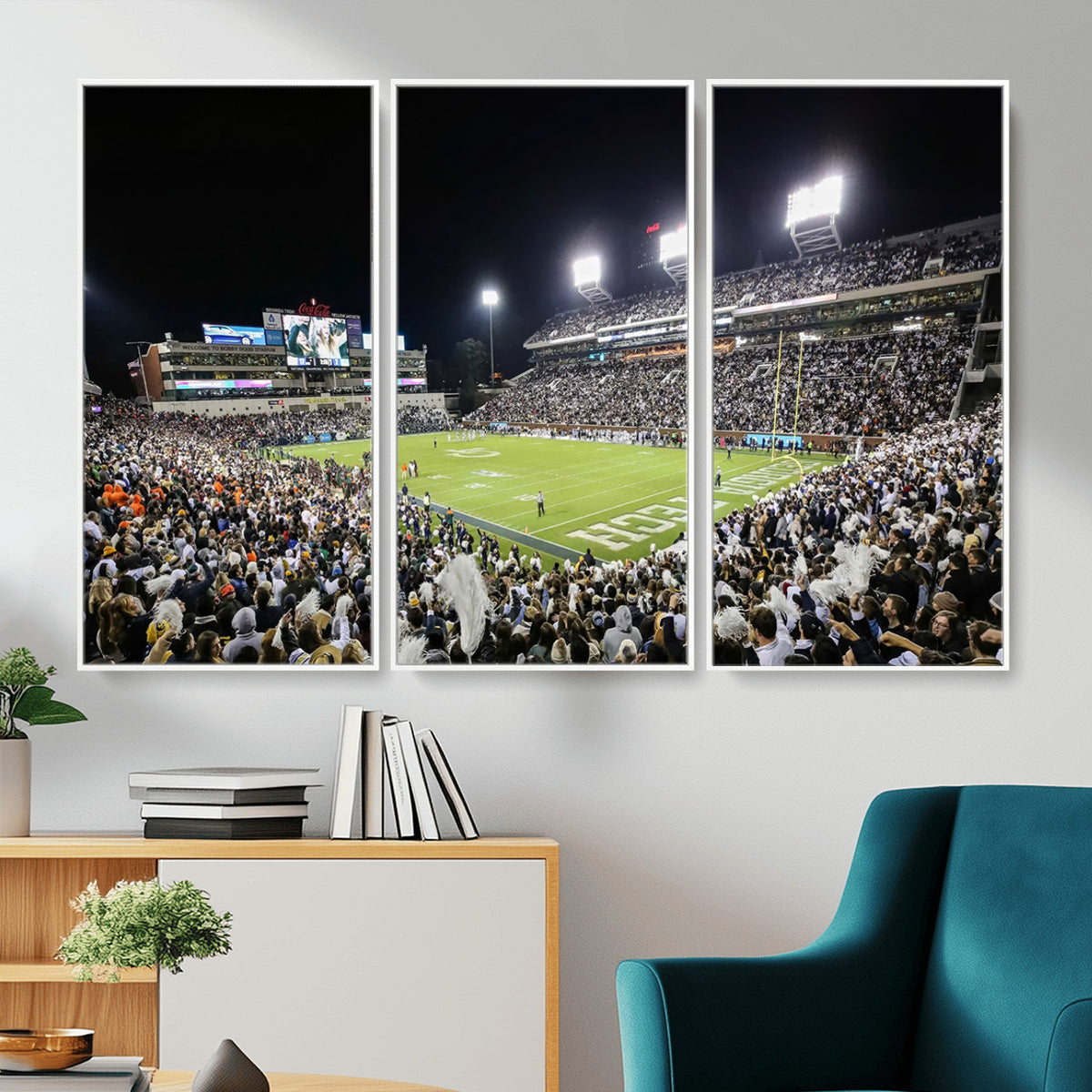 49339-MGV-CV-36X24 - Georgia Tech Yellow Jackets Football Team Print, Atlanta