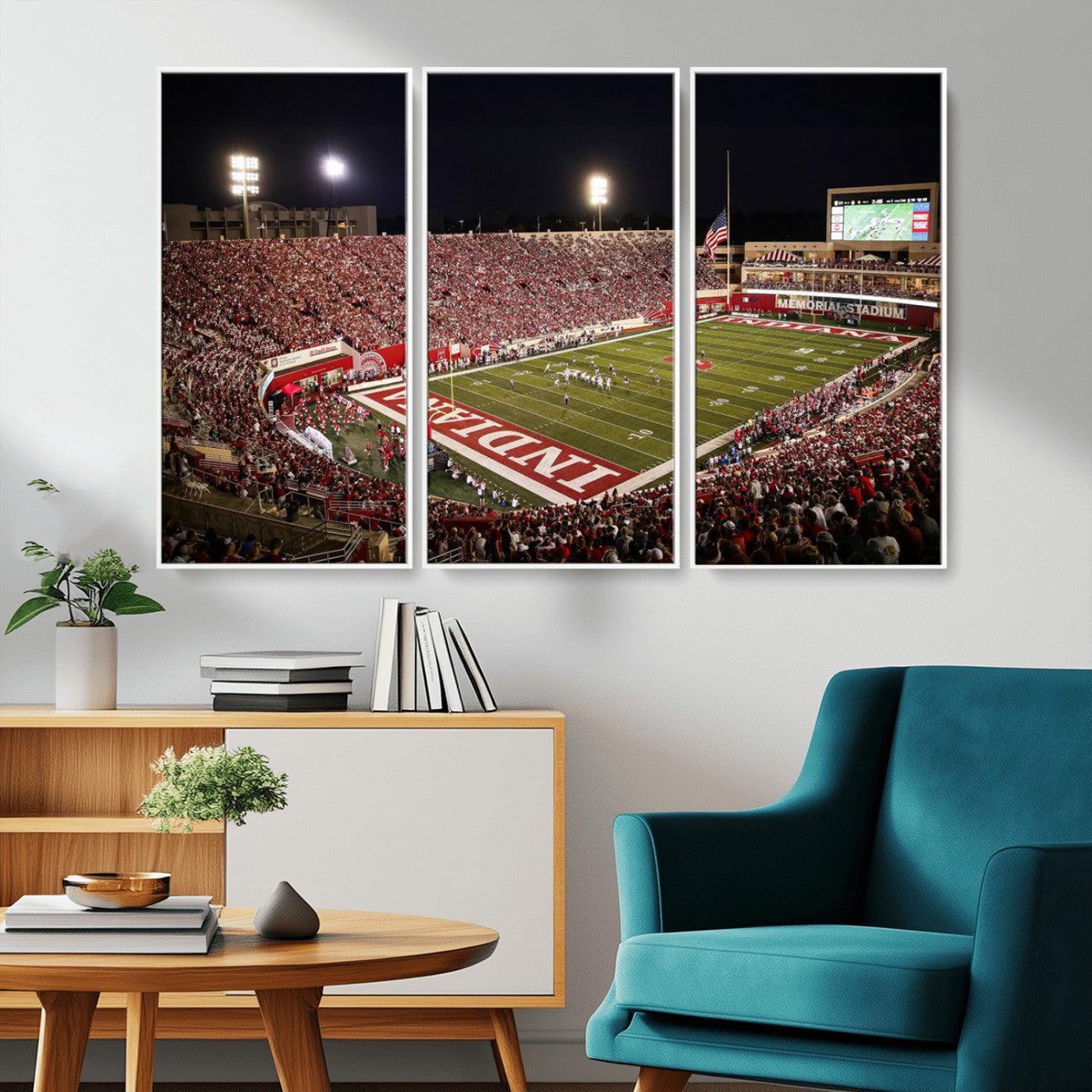 MGV-FC-48X32-3P - Indiana University Hoosiers Football Team Print Canvas