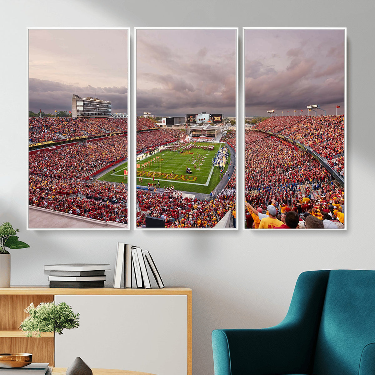 50373-MGV-CV-36X24 - Iowa State University Cyclones Football Team Print, Ames