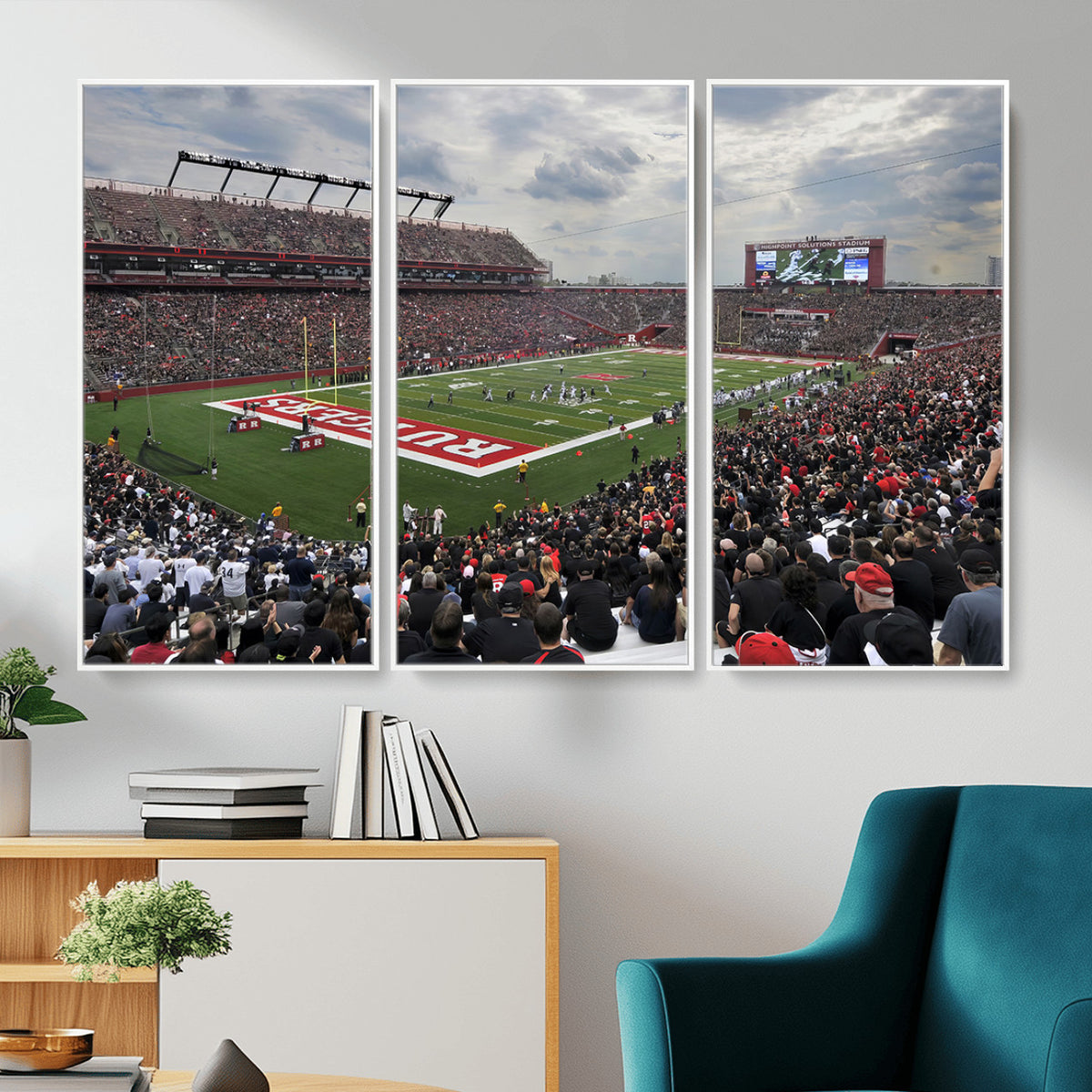 66777-MGV-CV-36X24 - Rutgers Scarlet Knights Football Team Print, SHI Stadium