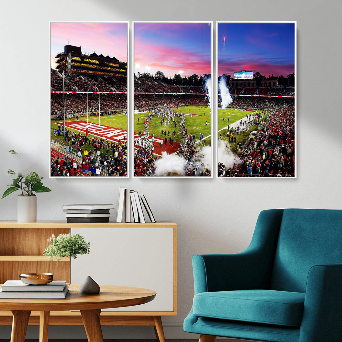 MGV-FC-48X32-3P - Stanford University Cardinal Football Team Print - Stanford Stadium Wall Art Canvas Print