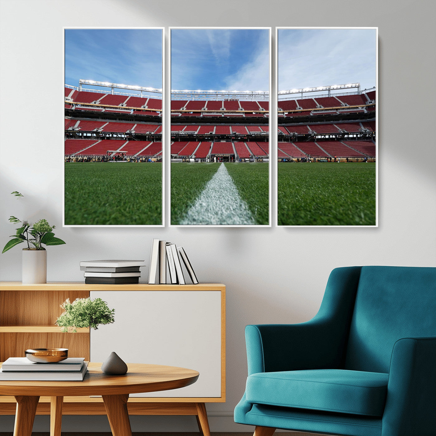 MGV-FC-48X32-3P - University of Tulsa Golden Hurricane Football Team Print - Tulsa H.A. Chapman Stadium Wall Art