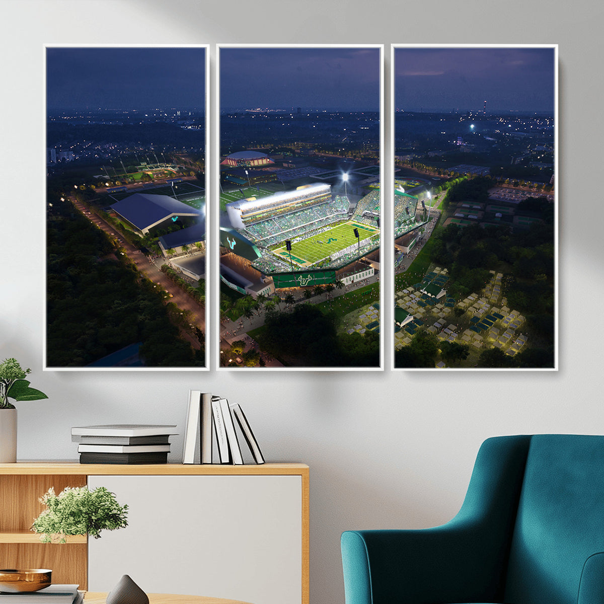 27554-MGV-CV-36X24 - The University of South Florida Bulls Football Team Print