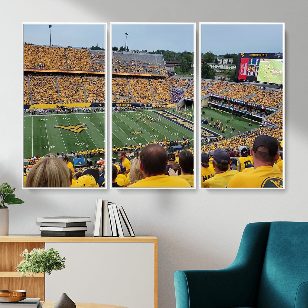 18056-MGV-CV-36X24 - Puskar Stadium Canvas Print Wall Art, Morgantown Print