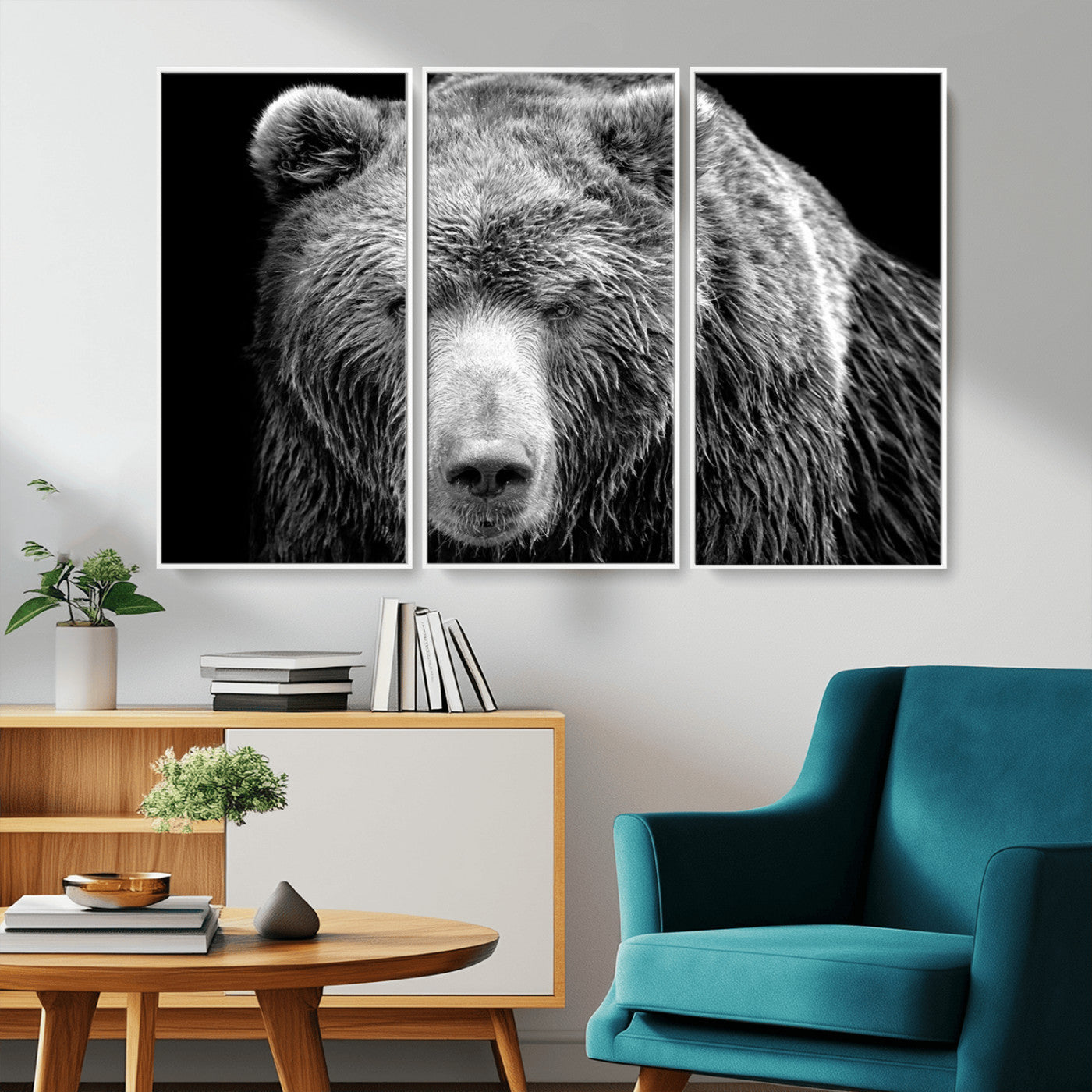 MGV-FC-48X32-3P - 399 Grizzly Bear Canvas Print | Ready to Hang Wall Art | Rustic Farmhouse & Cabin Decor | Wildlife