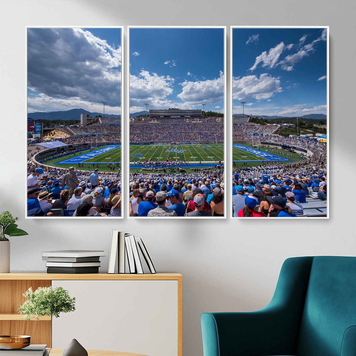 59281-MGV-CV-36X24 - Air Force Falcons Football Team Print, Colorado Springs