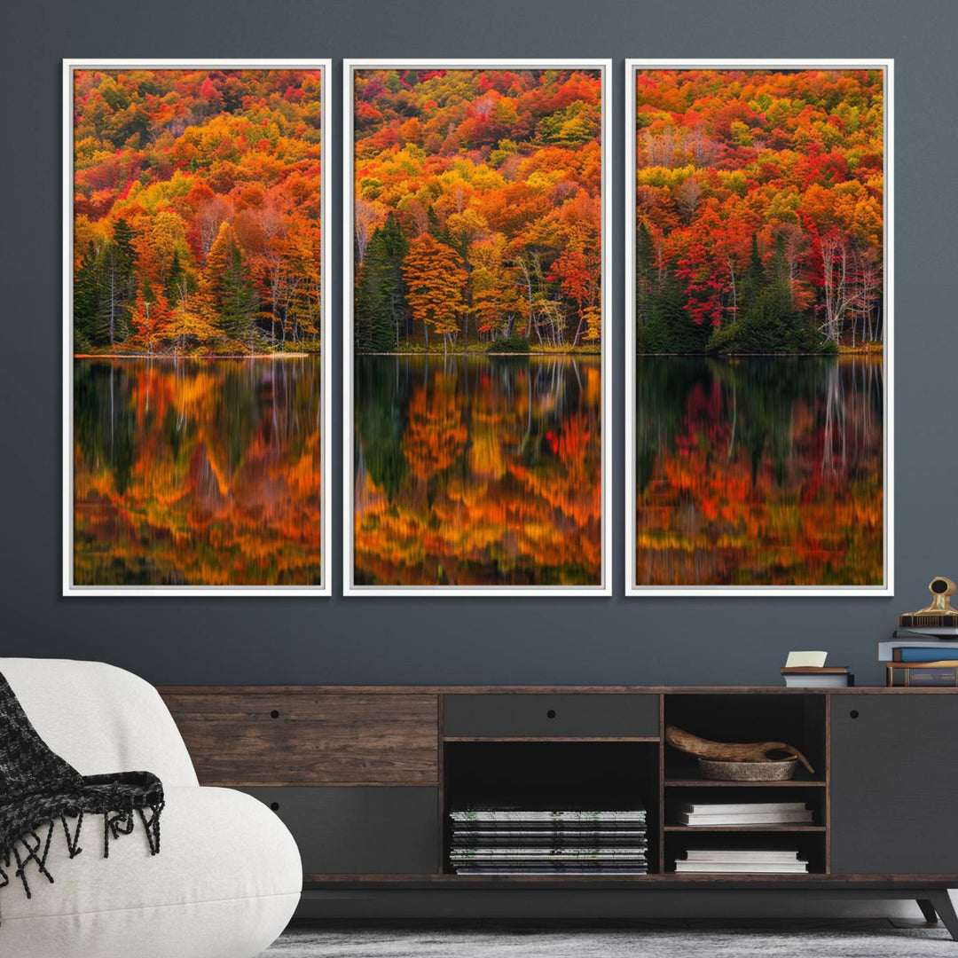 Fall Foliage Wall Art featuring autumn reflections.