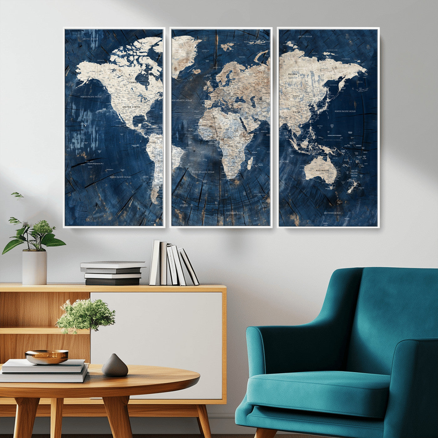 MGV-FC-48X32-3P - Push Pin World Map Canvas Print – Framed Wall Art for Couples to Track Their Travels – Anniversary