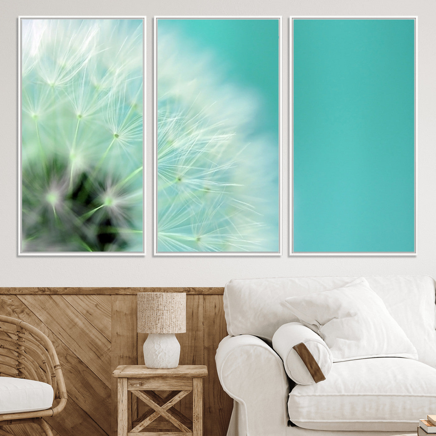 26056-MGV-CV-36X24-DANDELION Flower Wall Art Canvas Print, Canvas Dandelion Floral Wall Art