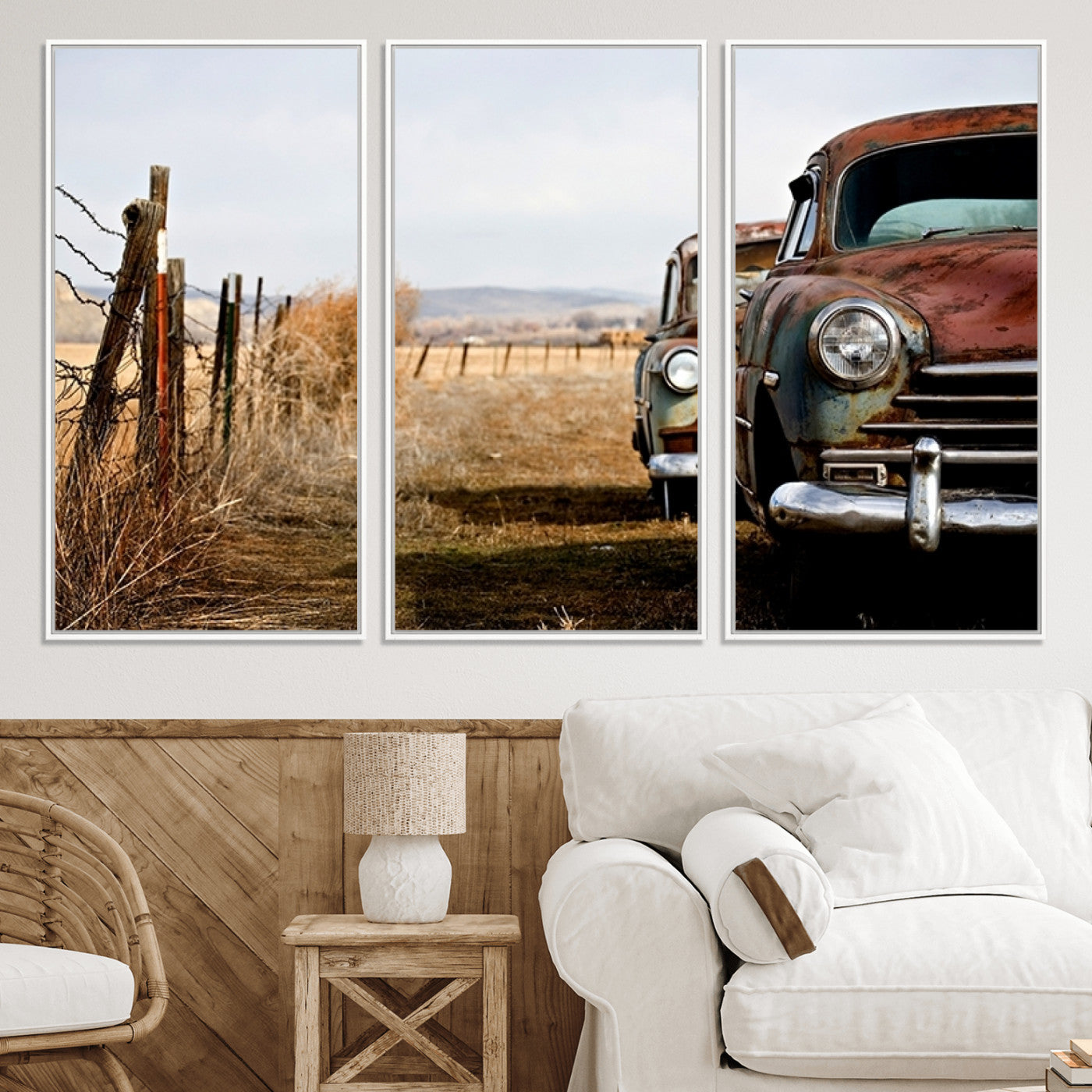 33308-MGV-CV-36X24-Classic Cars Vintage Wall Art Canvas Print