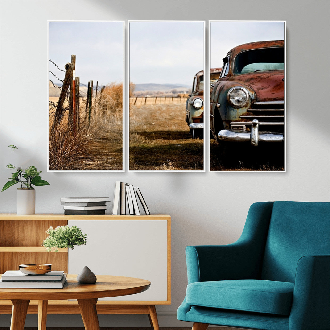 -Classic Cars Vintage Wall Art Canvas Print
