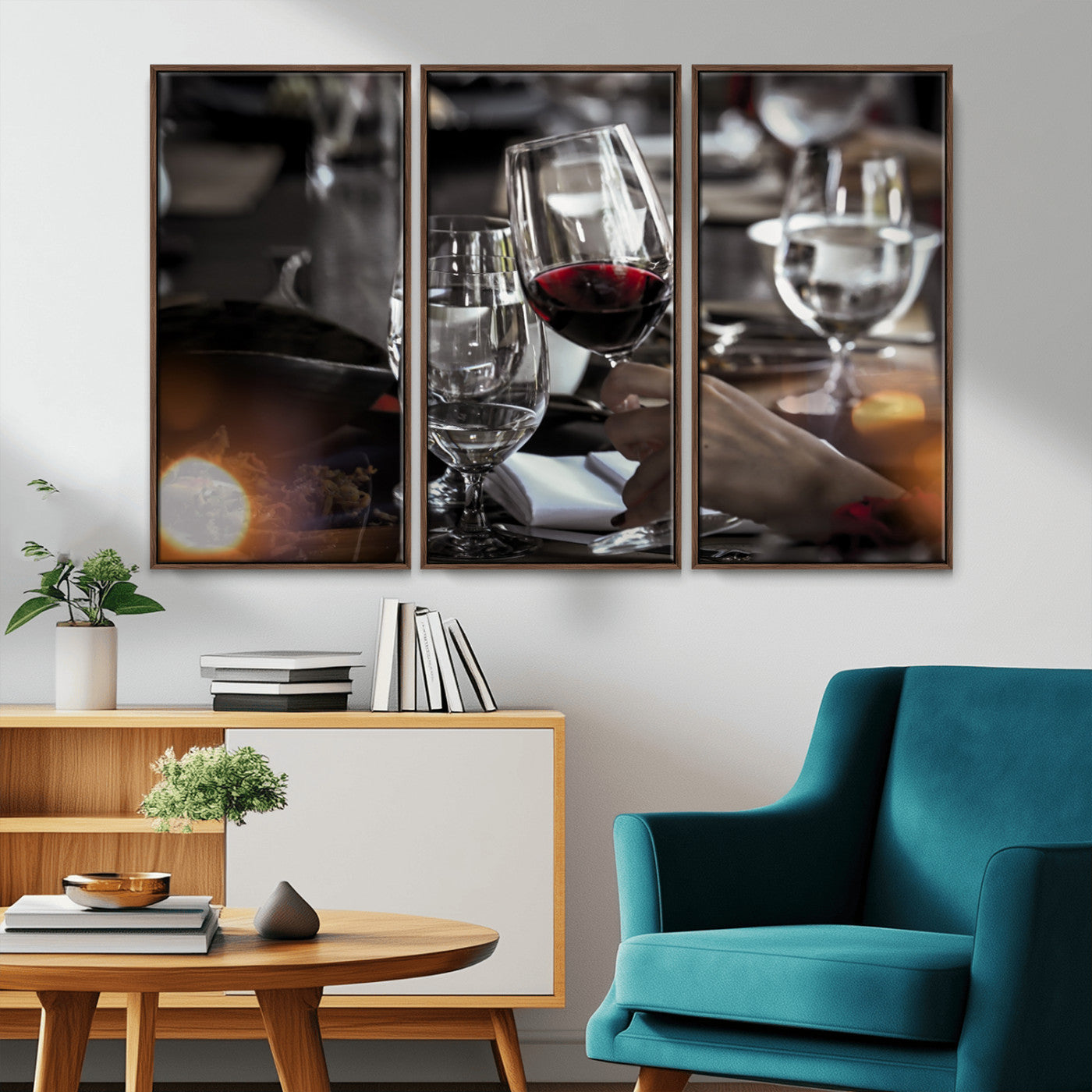 MGV-FC-48X32-3P - Red Wine and Glass Canvas Print