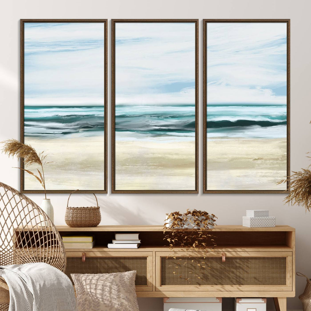 Ocean Abstract Wall Art Canvas Print.