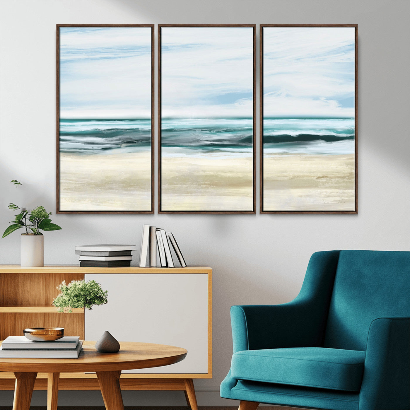 -Ocean Abstract Wall Art Canvas Print