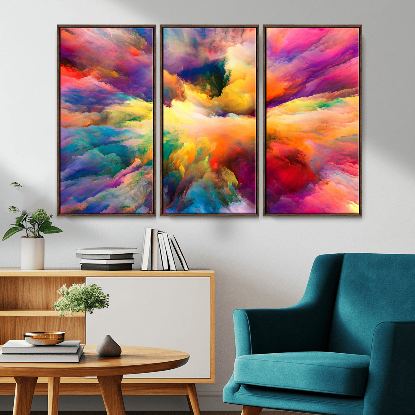 MGV-FC-48X32-3P - Blazing Vibrant Colors Cloud-like Wall Art Canvas Print