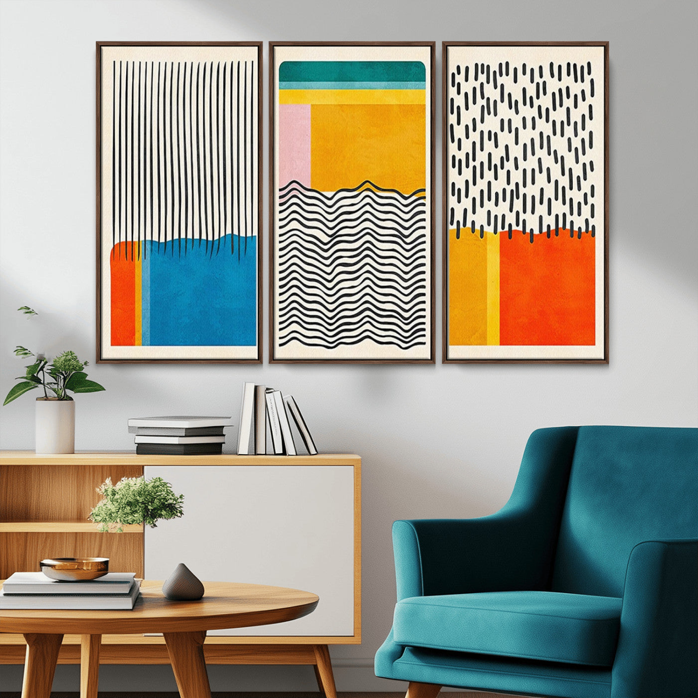 MGV-FC-48X32-3P - Canvas Print Wall Art Abstract Illustrs Art Boho