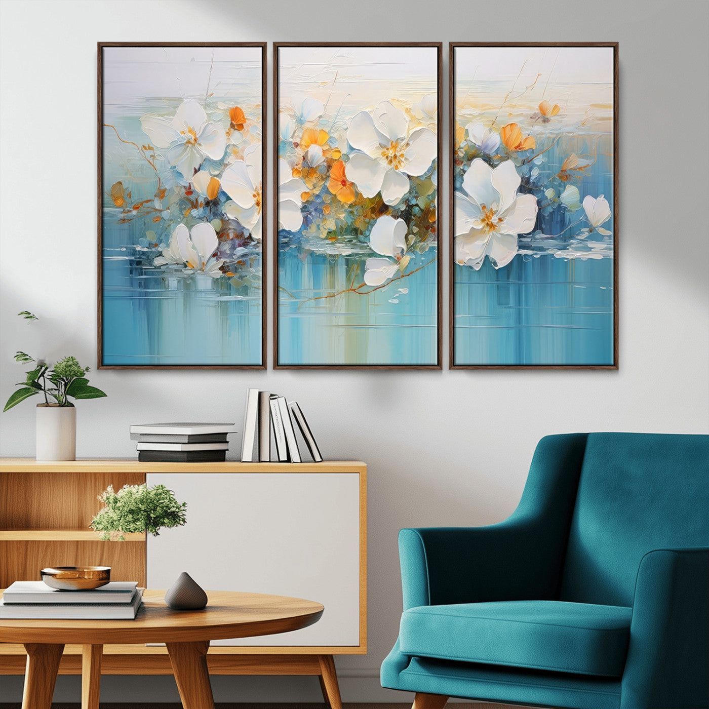 MGV-FC-48X32-3P - Abstract Flower Wall Art Canvas Print