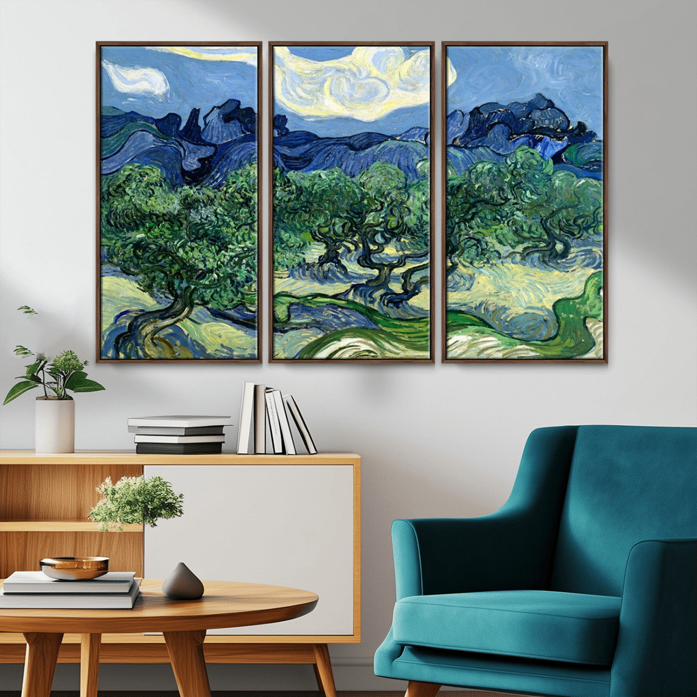 MGV-FC-48X32-3P - Olive Trees Van Gogh Wall Art Canvas Print