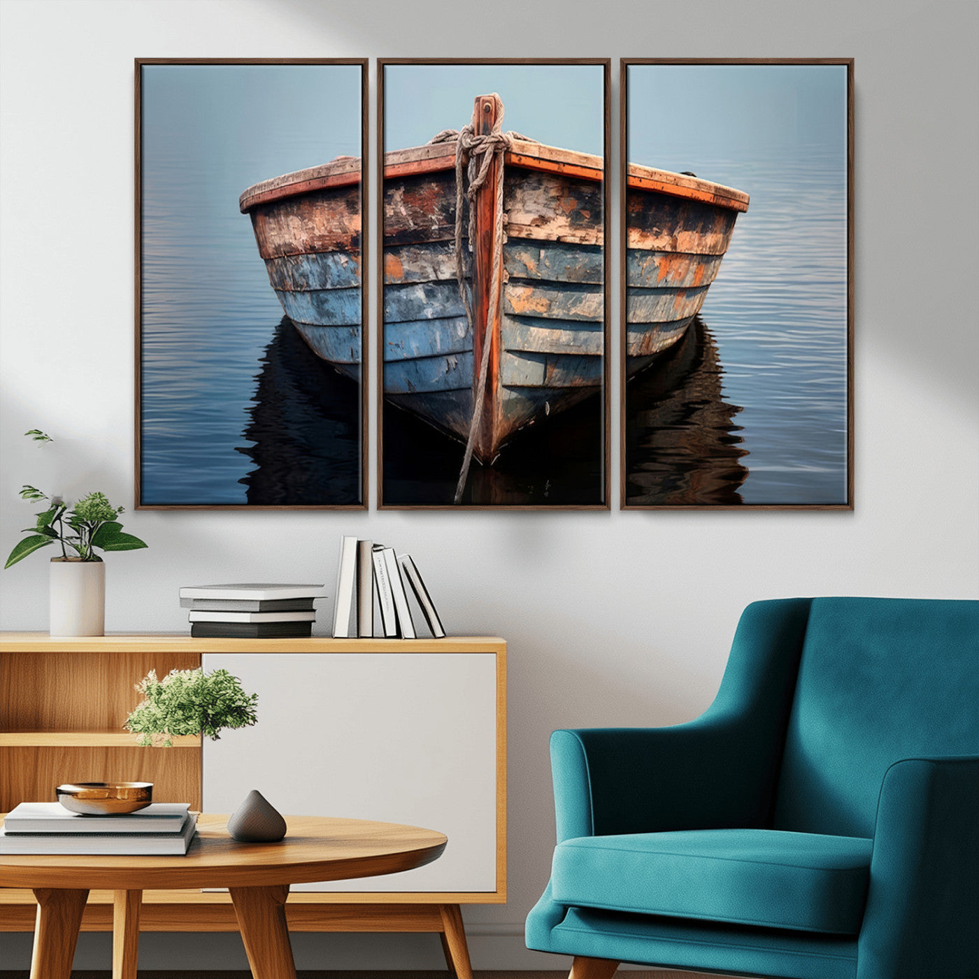 MGV-FC-48X32-3P - Stunning Vintage Boat Canvas Print | Nautical Wall