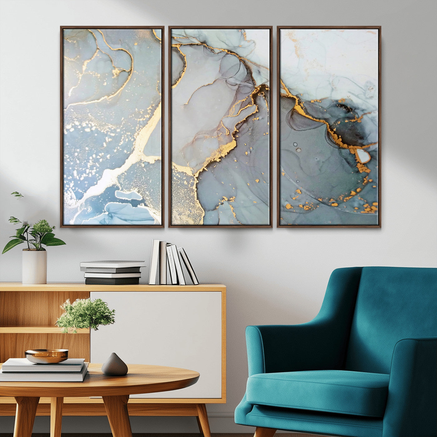 -Large Abstract Marble Wall Art Canvas Print for Living Room and Farmhouse Decor
