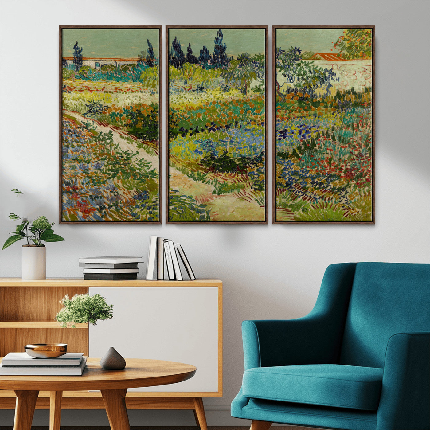 MGV-FC-48X32-3P - Vincent van Gogh Garden at Arles Wall Art Canvas Print