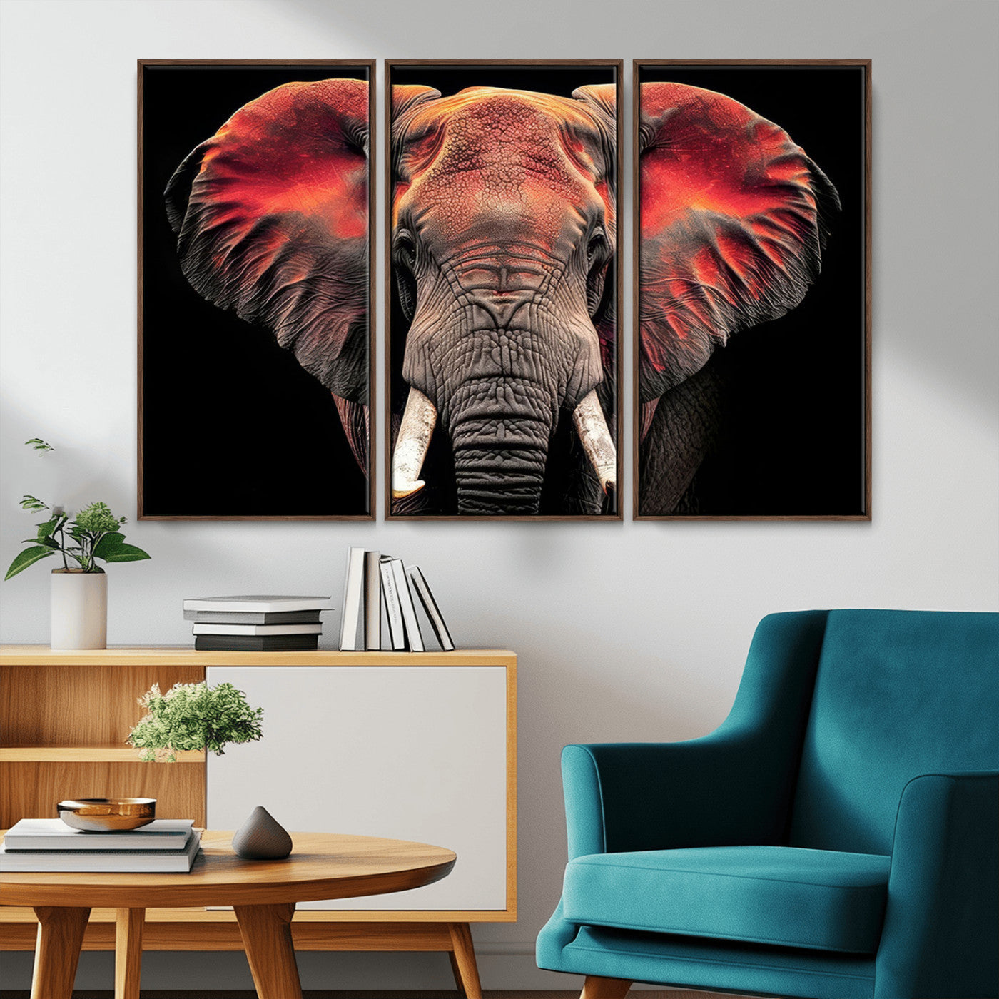 -Elephant Wall Art Canvas Print