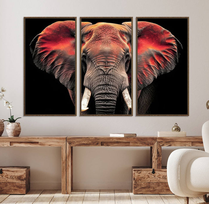 Elephant Wall Art Canvas Print, perfect for animal lovers.