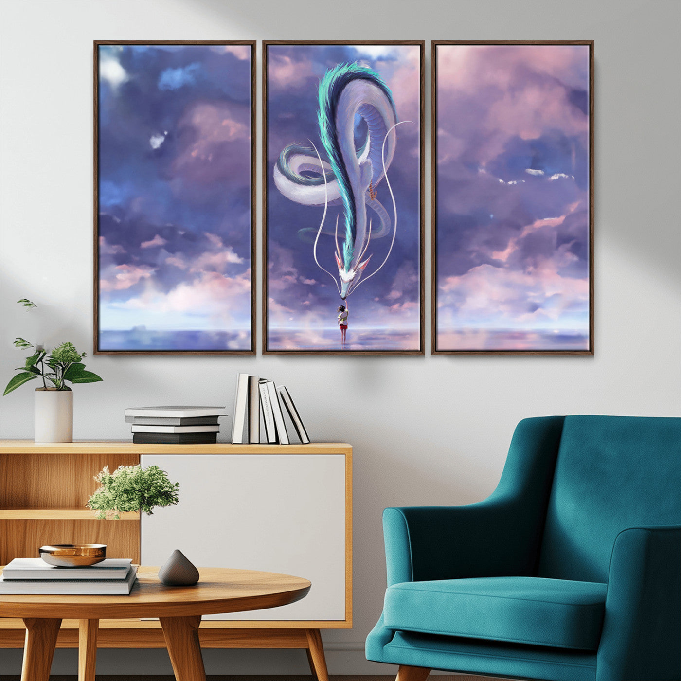 MGV-FC-48X32-3P - Spirited Away Haku and Chihiro Poster - Anime Lover - Hayao Miyazaki - Studio Ghibli Poster - Anime