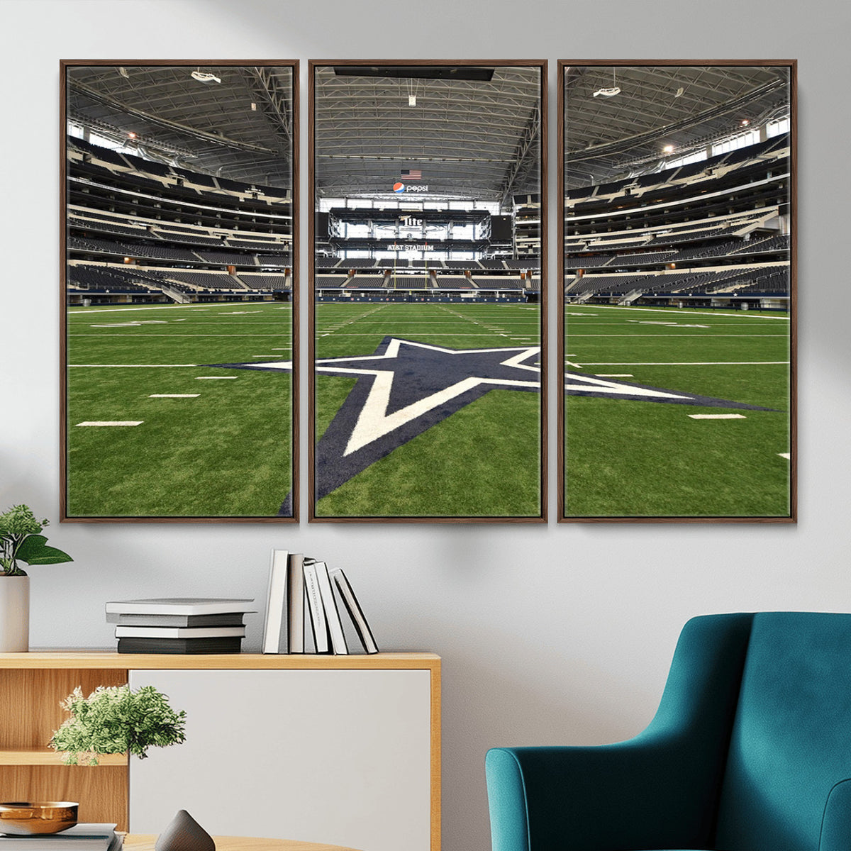 14834-MGV-CV-36X24 - Dallas Cowboys Football Team Print - Arlington AT&T Stadium