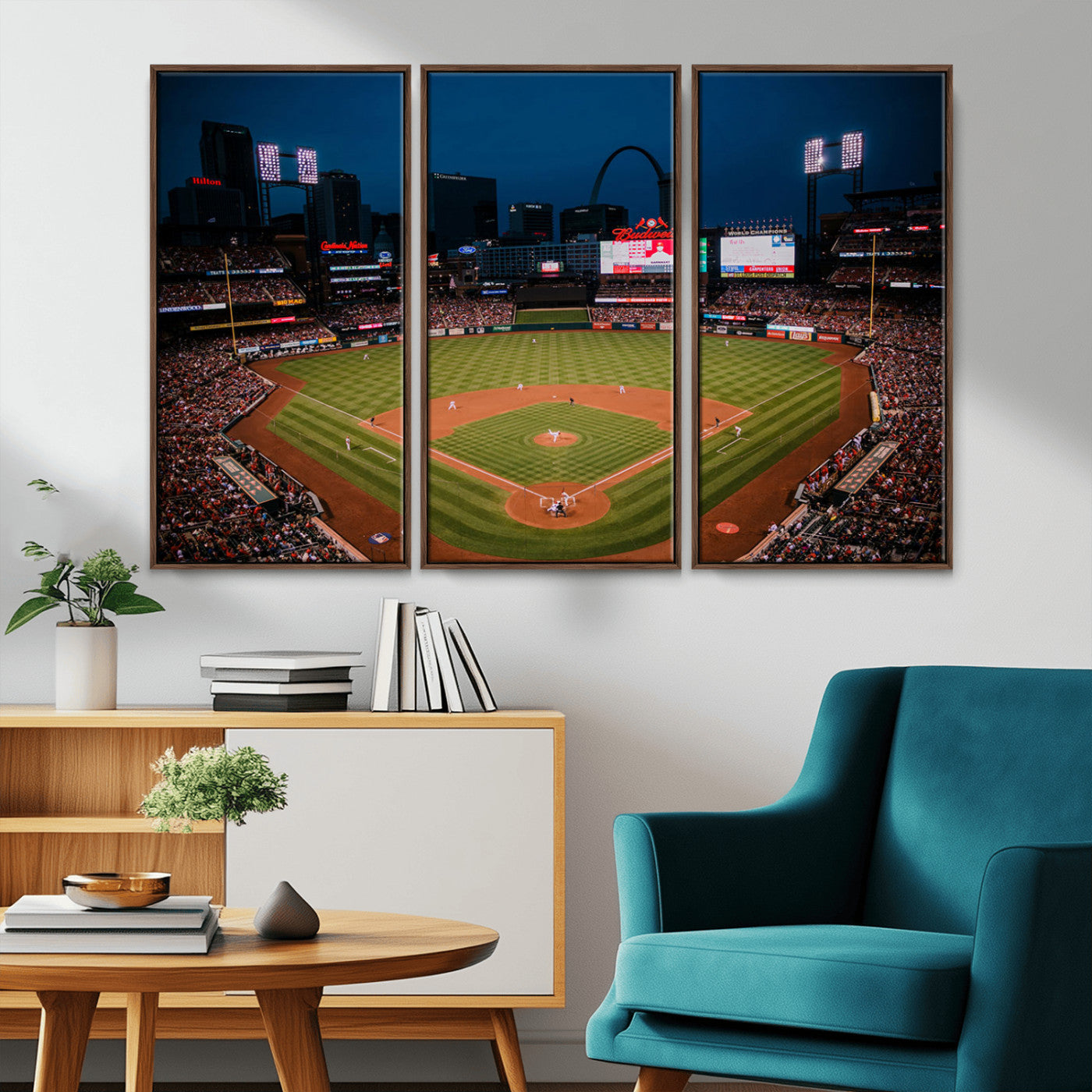 MGV-FC-48X32-3P - St. Louis Cardinals Baseball Team Print - Busch Stadium Wall Art Canvas Print