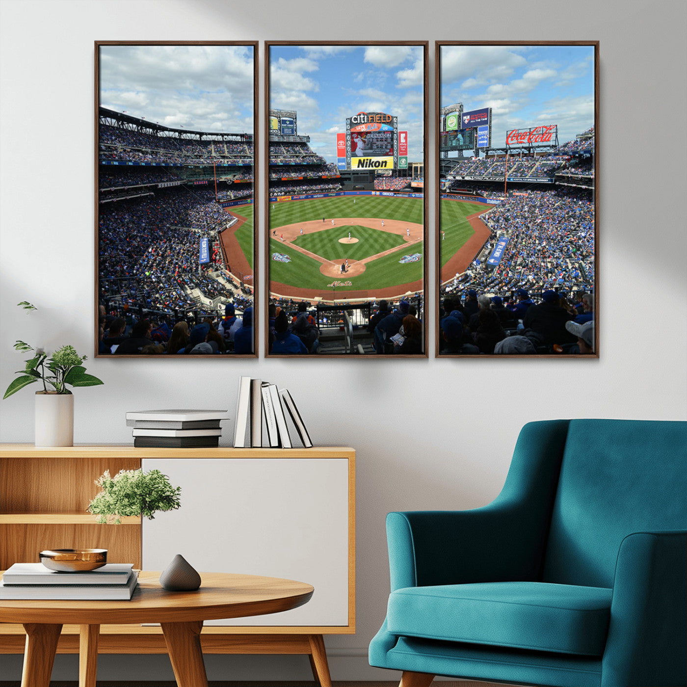 MGV-FC-48X32-3P - New York Mets Baseball Team Print - Citi Field Stadium Wall Art Canvas Print
