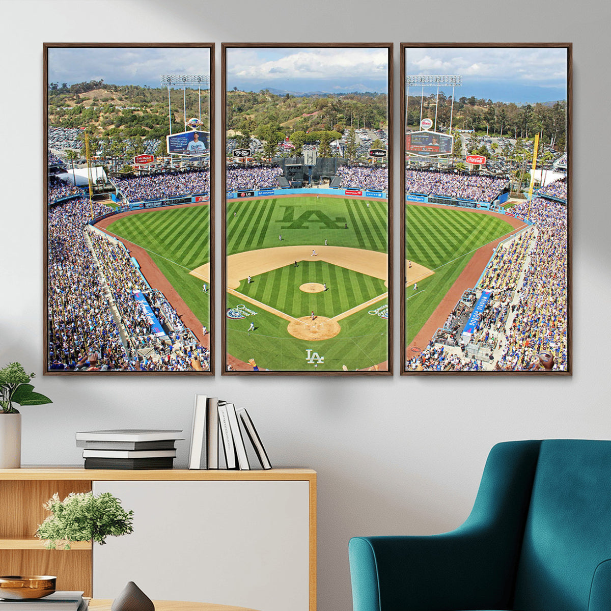 34760-MGV-CV-36X24 - Citi Field Wall Art Print | 3-Panel New York Mets Baseball Stadium Canvas Print