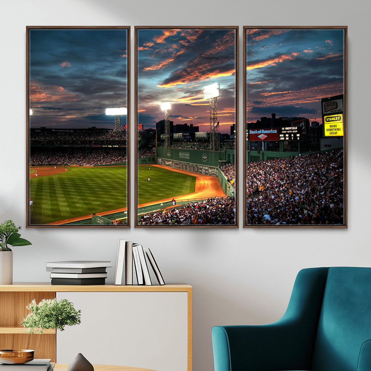 66781-MGV-CV-36X24 - Fenway Park Boston Massachusetts Stadium Wall Art Canvas Print