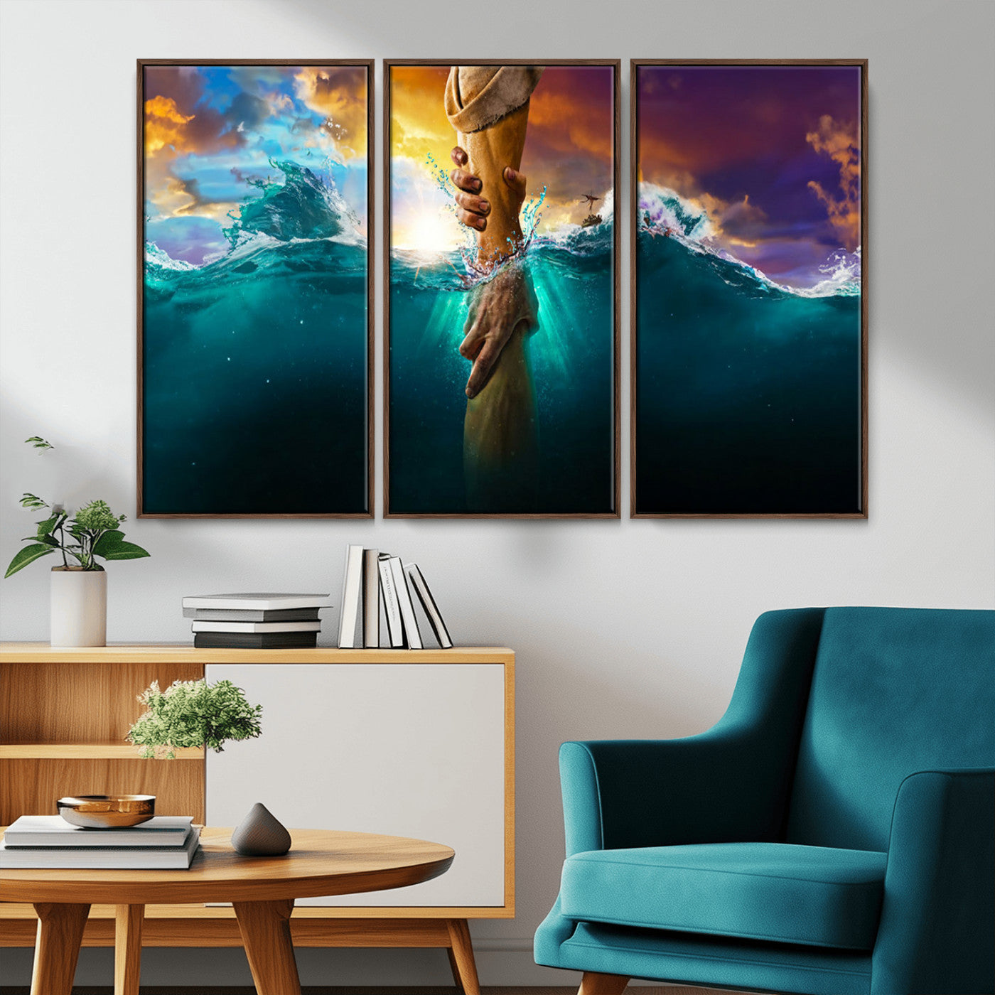 MGV-FC-48X32-3P - God Hand Wall Art Canvas Print