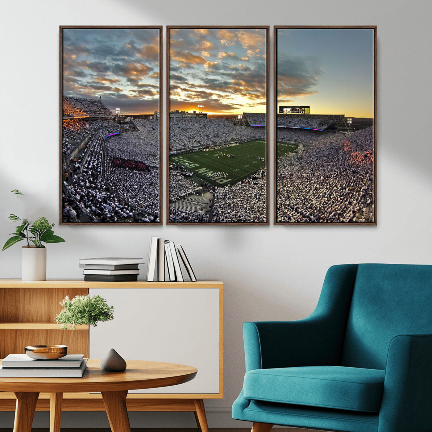 MGV-FC-48X32-3P - Beaver Stadium Wall Art - Penn State Stadium Wall Art | Penn Nittany Lions Football Match for Sport Room Decor