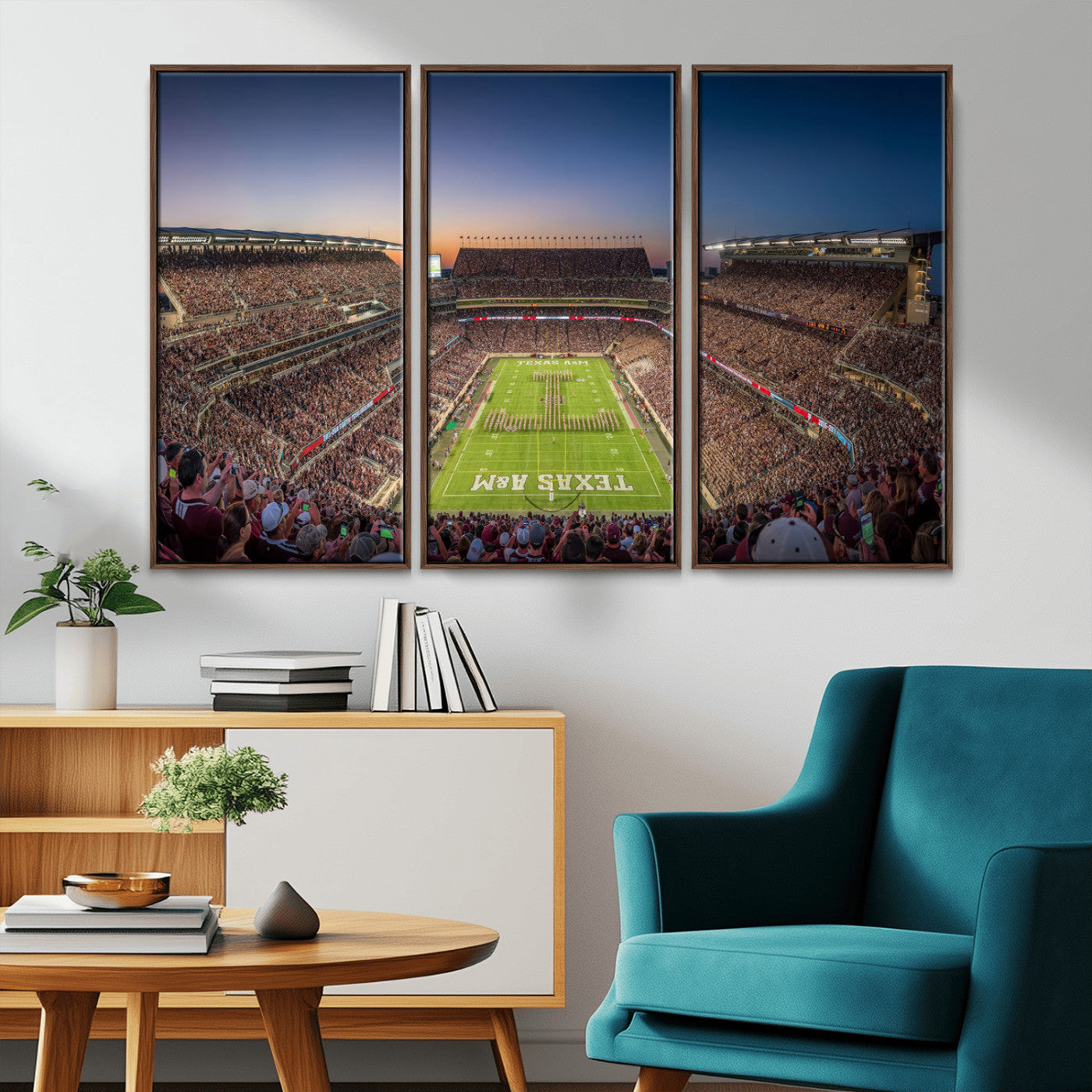 MGV-FC-48X32-3P - Kyle Field Wall Art Print | Large Texas A&M Aggies Football Canvas Print for Sports Enthusiasts | Framed, Ready-to-Hang Stadium Decor