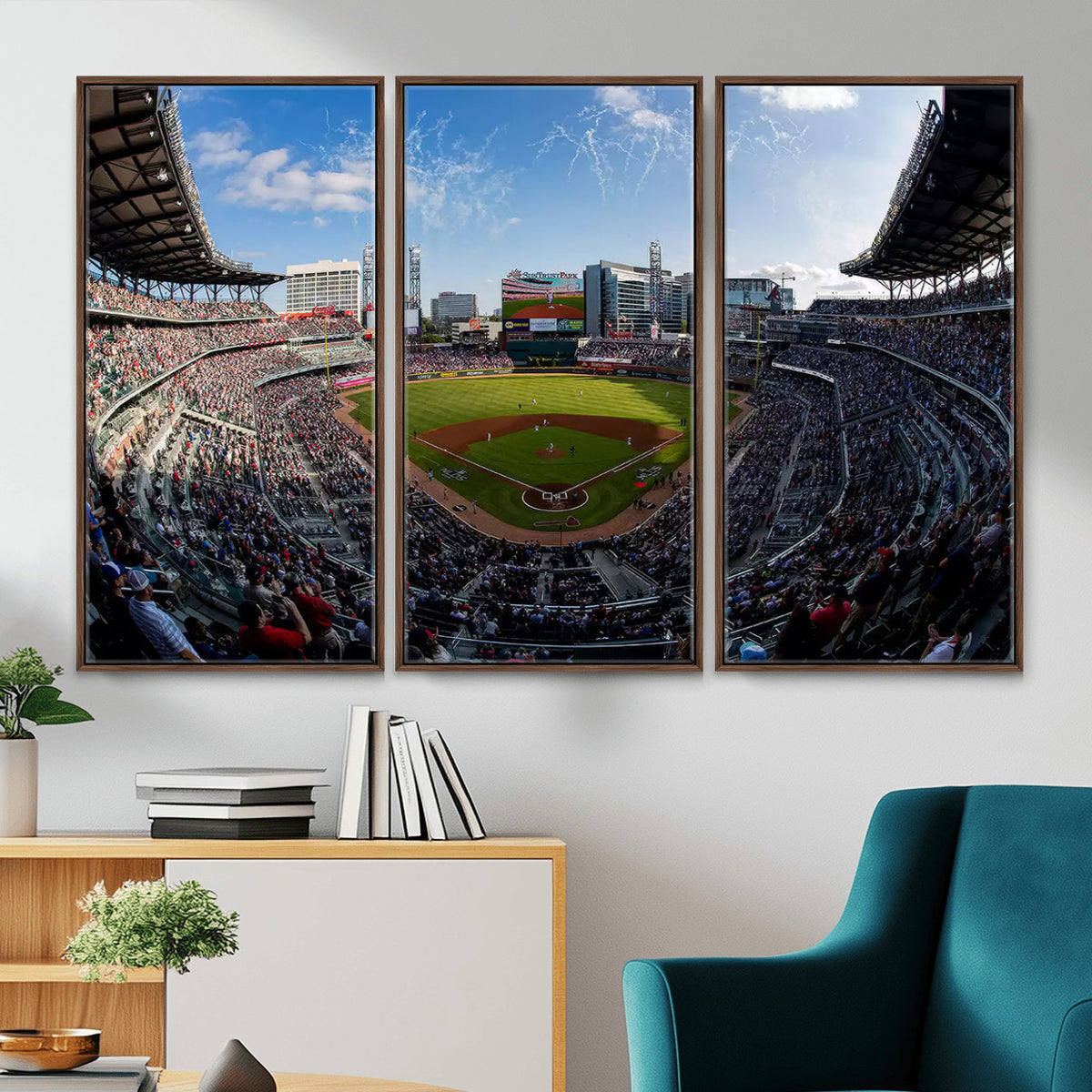 78608-MGV-CV-36X24 - Truist Park Stadium Canvas Wall Art, Atlanta Braves Game Day Decor