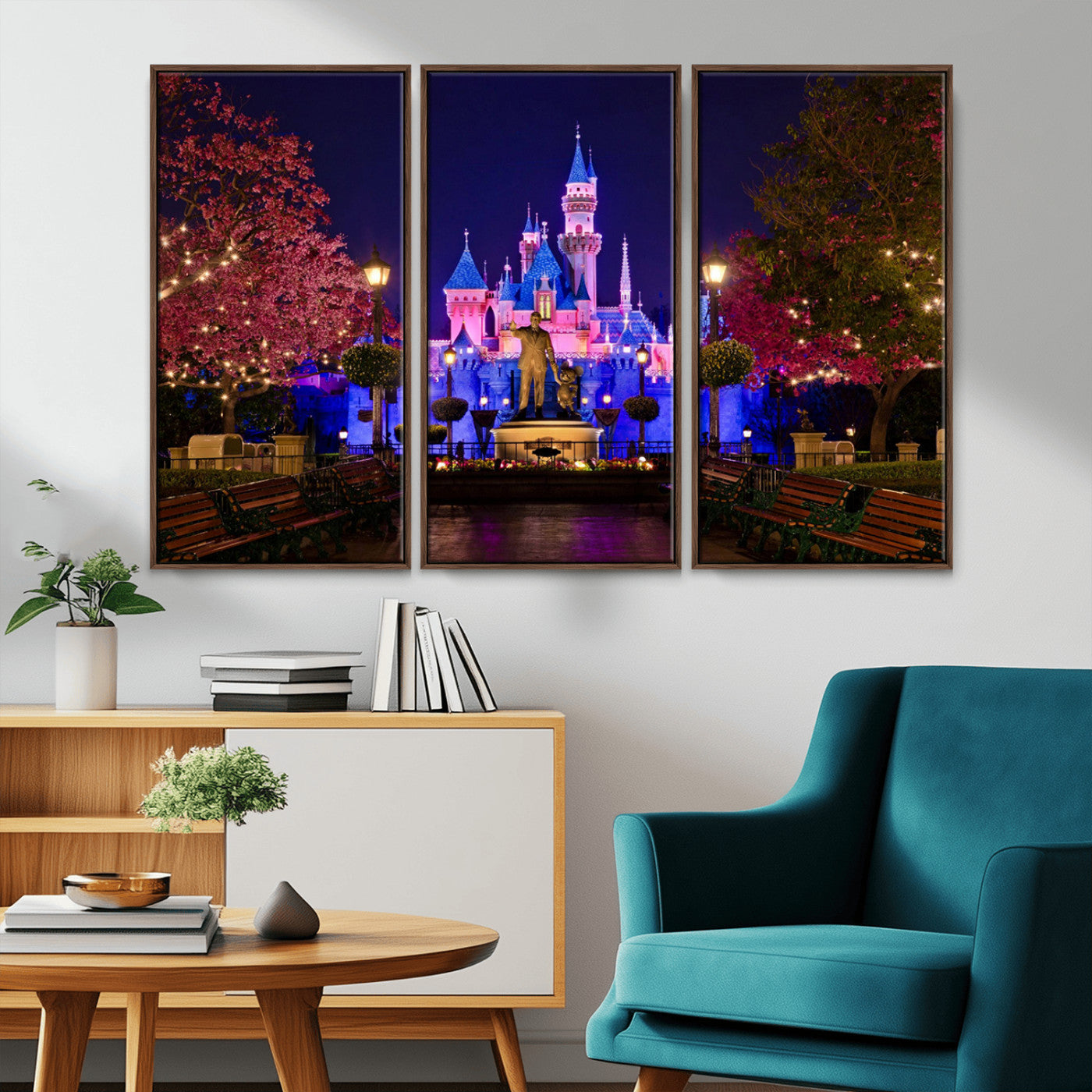 MGV-FC-48X32-3P - Castle Large Wall Art Disney Magic Kingdom Kids Room Decor - Disney World Christmas Home Decor Child