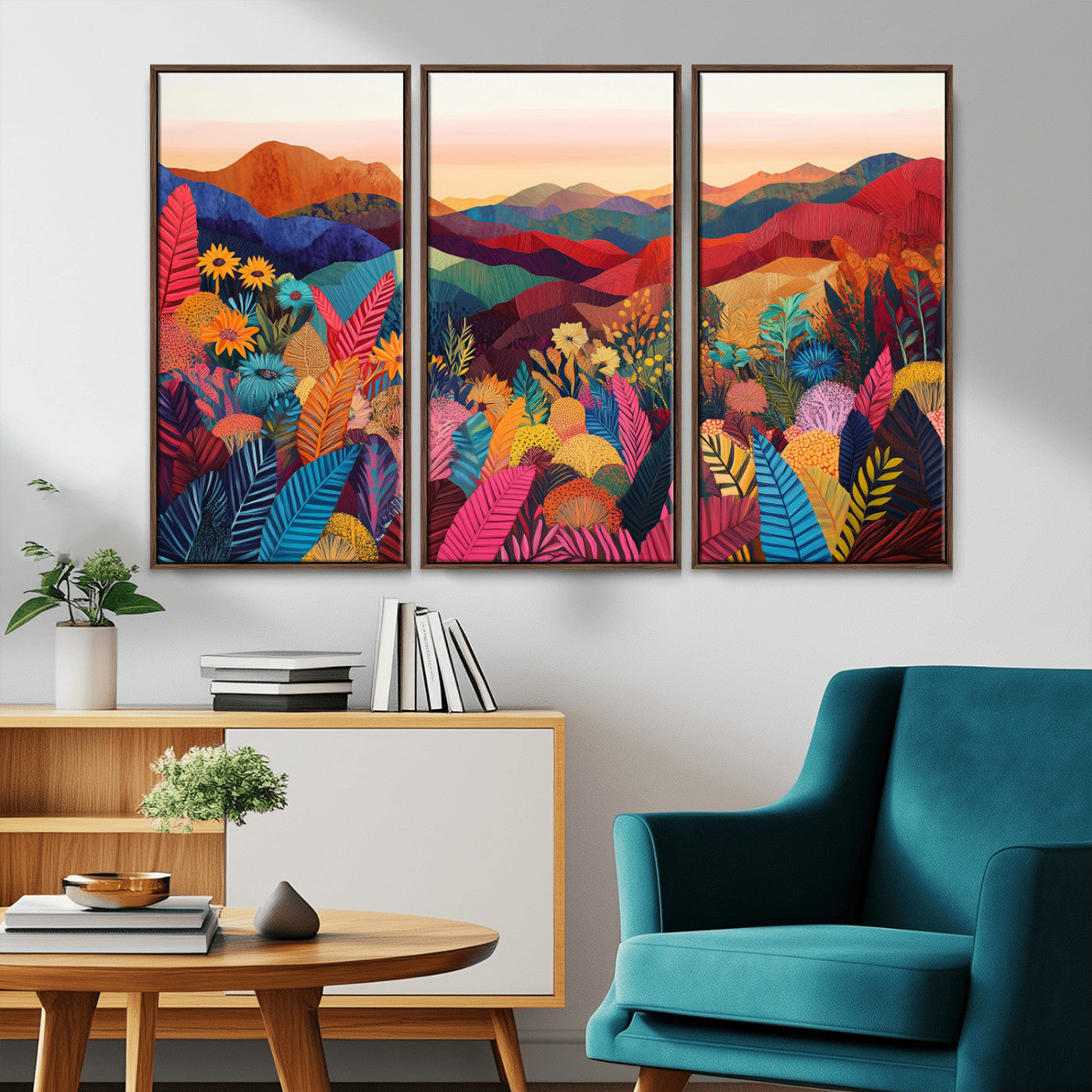 MGV-FC-48X32-3P - YAYOI KUSAMA Abstract Print - Landscape Canvas Wall Art Print - Vibrant Modern Decor for Living