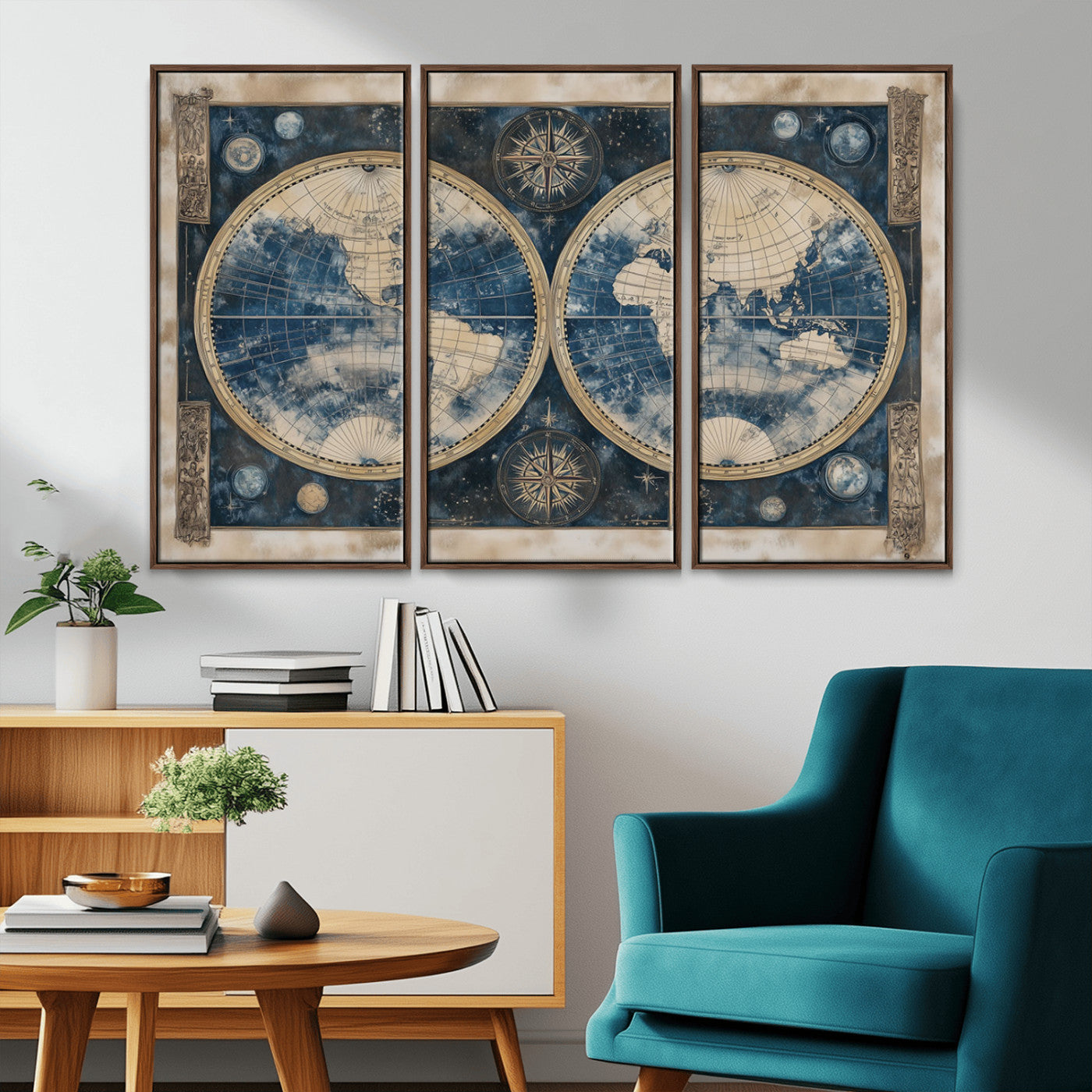 MGV-FC-48X32-3P - World Map Canvas Print