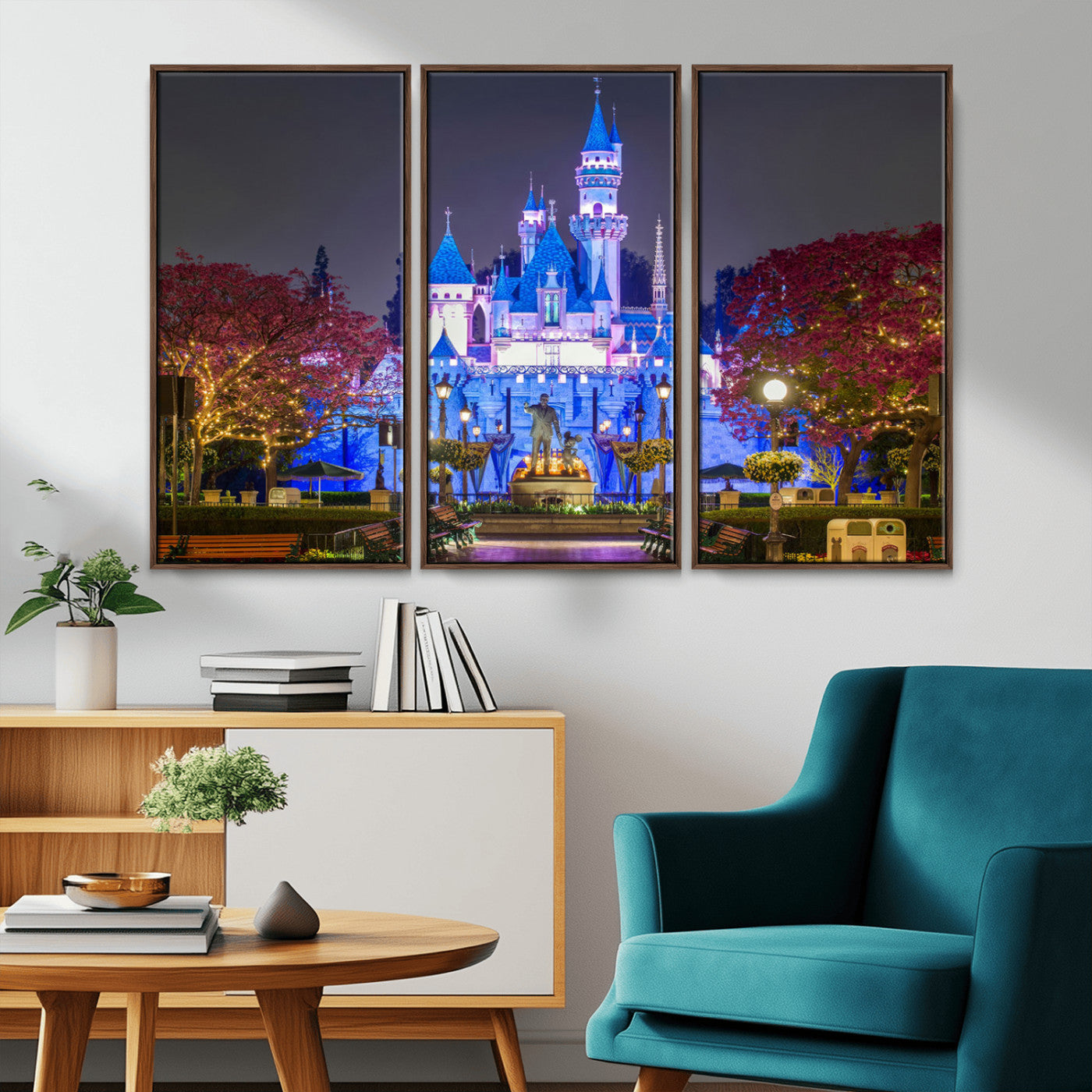 66710-MGV-CV-36X24-Large Disney Castle Wall Art Canvas Print - Magic Kingdom Kids Room Decoration Disney World