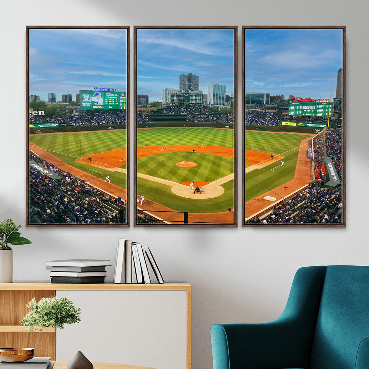 86839-MGV-CV-36X24 - Wrigley Field Chicago Cubs Panoramic Canvas Print