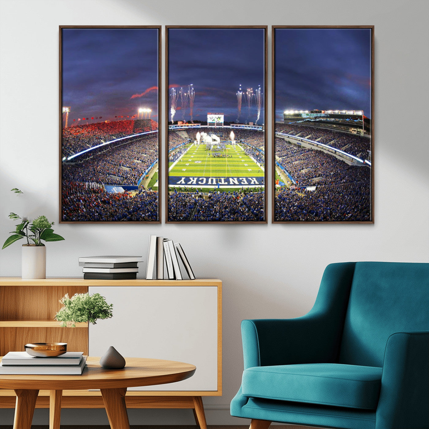 MGV-FC-48X32-3P - Kroger Field Canvas Wall Art - Kentucky Stadium Wall Art Print - Sunset Football Stadium Wall Decor